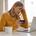 Woman have problems with her credit card